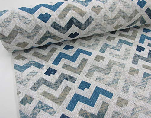 Confección Saymi Tela loneta Estampada 2,45 MTS Ref. Marea Azul, Doble Ancho 2,80 MTS.