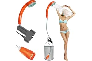 Flyfish Doccia da Campeggio Portatile elettrica con soffione Doccia Pompa dell'Acqua Ricaricabile Sistema di filtrazione dell'Acqua Integrato per Viaggi all'aperto, Spiaggia, Piscina, Cane