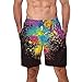 Produktbild UFODB Beachshorts Herren, Männer Sommer Badehosen Badeshorts Schwimmhose Schwimmshorts Strand Shorts Kurze Hosen Freizeithosen Boardshorts Beach Badehose