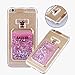 Produktbild iPhone 5S Glitzer Hülle,iPhone SE Transparent Transparent Klar TPU,iPhone 5S Flüssige Case,Hülle für iPhone SE,Mobil Berufung Blink Cool 3D Kreative Crystal Klar Dual Layer Schutzhülle Perle Design Bling Bling Flowing Lquid Sterne Fruit Rückseite Handyhülle Etui Schale für Apple iPhone SE/5S/5