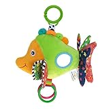 Wingingkids Baby Spielzeug Touch and Feel Spielzeug für Kleinkinder Kinderwagen und Autositz Fisch