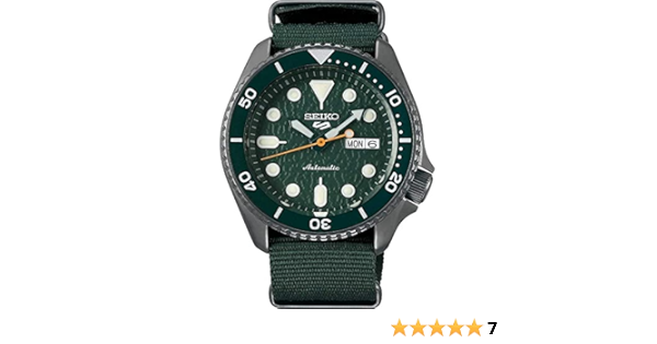 Montre Homme Seiko 5 Sports SRPD77K1 Acier Vert Automatique : Amazon.fr:  Mode