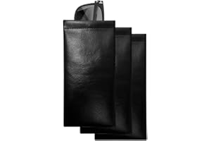 alladaga 3 Stück PU Leder Weiches Brillenetui Schutzhülle Tragbar Sonnenbrillen Etui Quetschoberteil Brillentasche für Männer und Damen