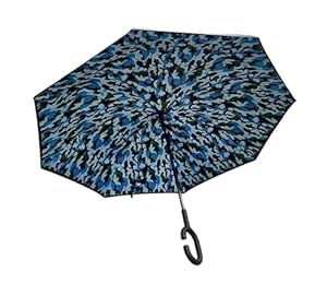 PARAGUAS INVERTIDO MILITAR AZUL, CAMUFLAJE,