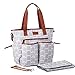 Comforkoo Baby Wickeltasche, Multifunktion Baby Windel Umhängetasche tragbare Einkaufstasche mit Wickelunterlage, Mama Handtasche, Grau