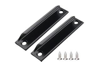 Bailinks Poignée Porte Coulissante, 2 pièces Poignée de traction de porte Pull Push en alliage d'aluminium, Pour portes et fenêtres, Wood Gate Door Pull, armoires (Noir)