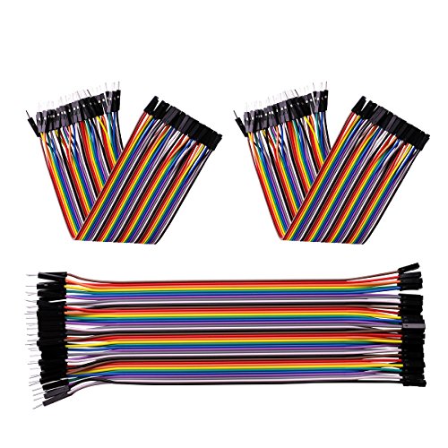 Elegoo 120 Piezas de Cable DuPont  40 Pines Macho-Hembra  40 Pines Macho-Macho  40 Pines Hembra-Hembra  Cables Puente para Placas Prototipo  Protoboard  para Arduino  Kit de Cables para Arduino