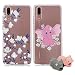 Produktbild 2X Handy Silikonhülle für Huawei P20 Pro, Stoßfest Schutz Tasche Weich TPU Gel Bumper Etui Dünn Cover Case (Blume Elefant) Kratzfest Anti Fingerabdruck, mit 2 Tier Kable