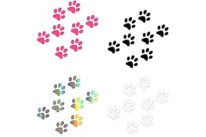 SYQZMYA Set of 32 Dog Paw Stickers, Car Stickers Dog, Waterproof Dog Paw Print Sticker, Personalised Dog Paw Sticker, for Car, Motorcycle, Wall, Laptop, Furniture