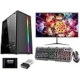 Gaming Desktop Assembled Core i5 4TH Gen | 22inch Monitor| PC for Home & Business (8 GB DDR3 Ram/512GB SSD/4GB Graphic Card/WiFi/ 22" Monitor/RGB Keyboard&Mouse | Windows 10 + MS Office