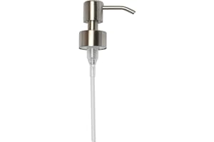Kapitan Soap Dispenser Pump Head Replacement Spare for Standard 28/400 (26 mm - 28mm) Neck Size, Stainless Steel Brushed Finish