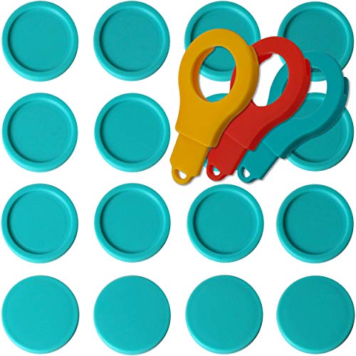 SchwabMarken Fichas para Carro de la Compra EKW2 Fichas Etiquetas Sellos Circulares con 3 portafichas