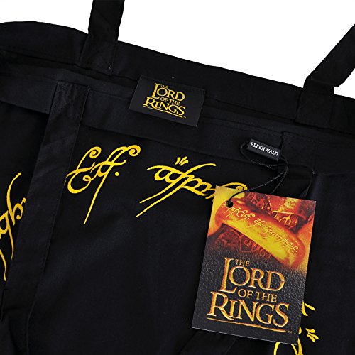 Herr Der Ringe The One Ring Beutel Elbenwald Baumwolle schwarz - 2