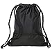 Produktbild Unisex Rucksack Sporttasche Coolzon® Gym Sack Beutel Kordelzugbeutel mit Großen Zip Tasche für Sport Schule Reise 50x42cm/ 19.7"x16.5" (Schwarz)