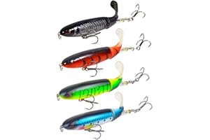 Nuguri Leurres de pêche en eau de surface pour bar, truite, doré jaune, brochet, musqué