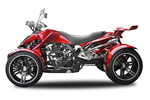 Preisvergleich Produktbild Spy 250cc Racing Quad14" 2 Pers. Autobahn Zulassung 4-Gang Manuell + Rückwärtsgang Quad Atv Racing (Schwarz matt mit Orangenen Akzenten)