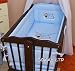 4 pcs bedding set /Duvet, Duvet Cover/Pillow to fit baby swinging crib/cradle BLUE
