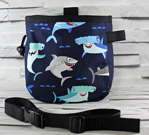 Chalk Bag Sharks Including Adjustable Chalk Bag Belt by Trails Rock