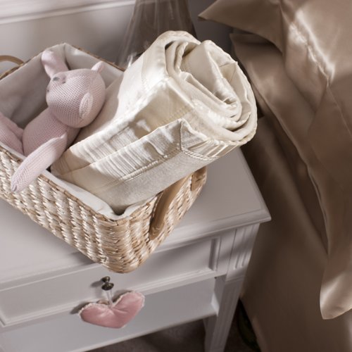 Jasmine Silk Pure Mulberry Silk Baby Blanket (100 x 75cm) - IVORY