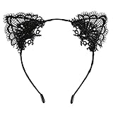 18MM Katze Ohren Haarband Kopfbedeckung Zubehör Stirnbänder Stirnband Kopfband Haarbänder (Schwarz)
