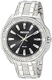 Seiko Men's 'CRYSTAL SOLAR' Quartz Stainless Steel Casual Watch, Color:Silver-Toned (Model: SNE457)