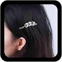 Allereyae Haarspange Vintage – Goldene Olivenblatt-Design Mit Perlen, 6x2 Cm, Seitliche Haarspange Für Damen