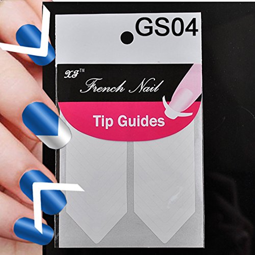 ELENXS Beauty Accessories 18 Style DIY French Manicure Nail Art Tips Tape Sticker Guide Stencil