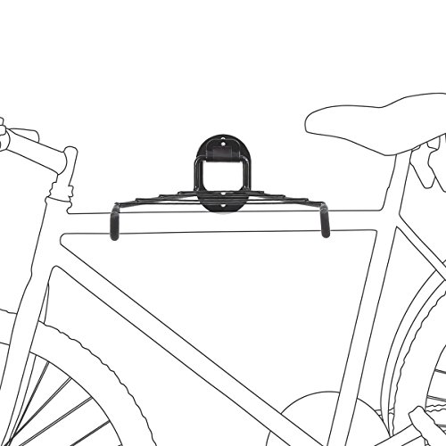 Relaxdays Fahrradhalterung, Für 1 Fahrrad, Fahrradhalter zur Wandmontage, Max. 25 kg, HBT 13,5 x 33 x 31 cm, schwarz - 2