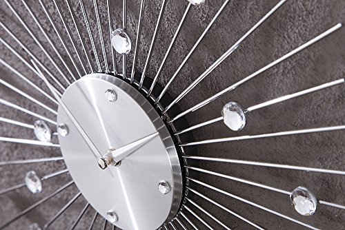 Extravagante Wanduhr SUNBURST mit Kristallen 50cm Uhr Uhren Küchenuhr - 9