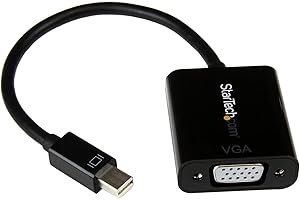 StarTech.com Mini DisplayPort to VGA Adapter - DisplayPort 1.2 - 1080p - Thunderbolt to VGA Monitor Adapter - Mini DP to VGA (MDP2VGA2)