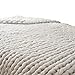 Produktbild OverDose Hand Chunky Strickdecke Decke Garn Merino Wolle Bulky Knitting Throw Blanket Decke (80x100cm, A)