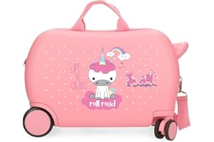 ROLL ROAD I Am Unicorn Maleta Infantil Rosa 45x31x20 cms Rígida ABS 24,6L 1,8 kgs 2 Ruedas Equipaje Mano