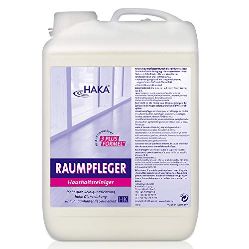 HAKA Raumpfleger I 3 L Kanister I Universalreiniger Hochkonzentriert I Fensterreiniger, Glasreiniger und Bodenreiniger I Allzweckreiniger für den Haushalt