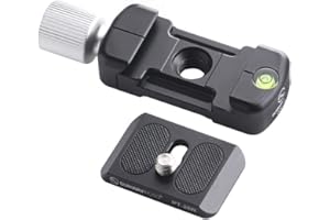 SUNWAYFOTO DDC-26LT QR-Plate+Morsetto Combo Compatibile con Arca/RRS QR Plate (26mm) Vite-manopola Morsetto Materiale Alluminio
