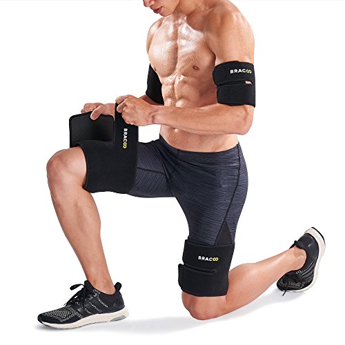 Bracoo Arm & Oberschenkel Fitness-Gürtel Trimmer | Einfach Abnehmen | Premium Qualität 4-teiliges Slimming Shaping Set | Unisex - 2