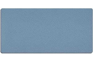 FYSARAN Waterproof Desk Pad, PU Leather Desk Blotter, Office Table Protector, Dual-Sided Mouse Pad, Easy Clean Laptop Desk Writing Mat for Office Work/Home/Decor, Dual-Sided (Azure Blue+Silver, 80 x 40 cm)