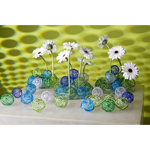 Drahtbälle Set 10-tlg. weiß (Klarsichtbox 1000 ml), Drahtkugeln weiß, Tischdeko, Deko für Hochzeit, Tischdekoration, Tischdeko - 9