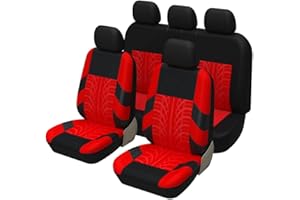 ZILOOK Voiture Ensembles De Housses Siège, pour Dacia Duster 2018-2023 Housse de Siege Voiture Lavable Protecteur de Coussin de Siège Accessoires,Red