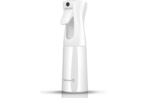 LSAIFATER Flacone spray per capelli, nebulizzatore continuo per capelli, acconciature, piante e pulizia (160 ml, bianco)