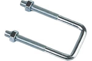 Galvaniserad fyrkantsklämma av kolstål/höger vinklad U-klämma, U-bult, skruvspännklämma (1 st M12 x 65 x 170)