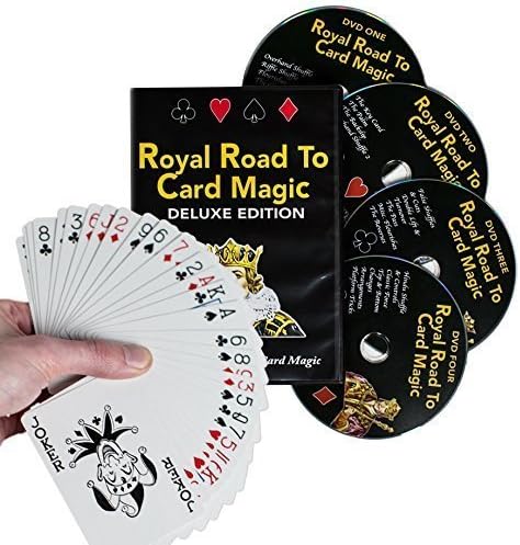 Magic DVD Set - Royal Road to Card Magic Deluxe - Complete Set with DVD and Delands Marked Deck - Learn Over 100 Card Trick Effects, Beginner to Expert by Magic Makers