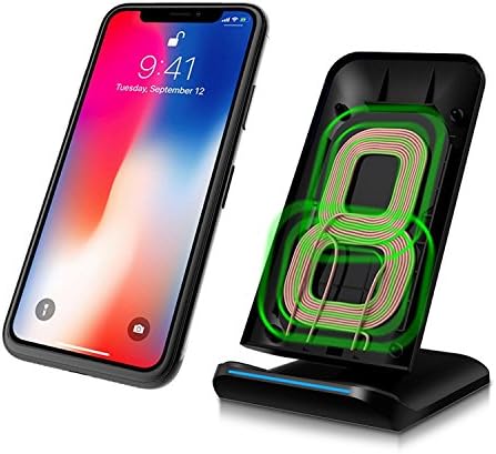 YooGoal Fast Wireless Charger Stand QI Fast Wireless Charging Pad Stand Dock Station for Galaxy S9 S8 Plus Note 8,Standard Charge for Phone XS Max,XS,Xr 8 8Plus and More