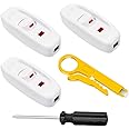 BlueXP 3 Pack Inline Switch 2 or 3 Core Torpedo Switch On-Off-On Control Cable Line Switch 10A 250V Lamp Switch for Small Appliance or Lamp Accepts Bedside Lamp Desk Table Light Electrical Cord