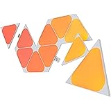 Nanoleaf Shapes Mini Triangle Expansion Pack, 10 Mini Triangoli LED Aggiuntivi RGBW - Applique da Parete Interno Modulari, Lu