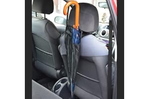 JOY STORE Paragüero para coche de material repelente al agua. Doble compartimento para 2 paraguas.