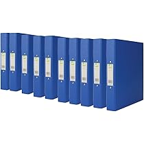 Porte-revues A4 Q-Connect - Capacité ~750 Feuilles - Dimensions 76x317x250 Mm - Carton épais Avec Revêtement PVC - Bleu Foncé