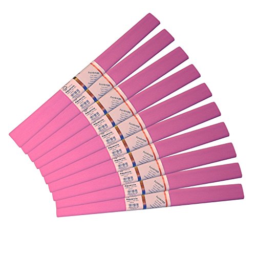 10 x 1 Rolle, Aquarola-Feinkrepp, cerise, 50x250cm, farbfest