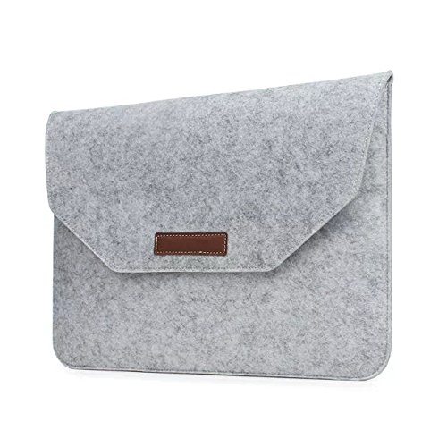 XGUO Klettband ShockProof MacBook Air iPad Pro 11.6-15.4 Zoll Filz Sleeve Hülle Ultrabook Laptop Tasche für Apple MacBook Air/ MacBook Pro und vieles mehr (11.6 Zoll, Grau) - 6