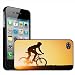 Produktbild Fancy A Snuggle Hartschalen-Hülle für iPhone 4 / 4S, Design "Silhouette of Man Riding Mountain Bike at Sunset"