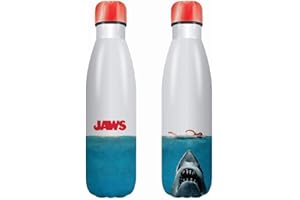 Half Moon Bay Botella agua acero inoxidable Tiburon Jaws - Botella metálica 500ml, Botella térmica reutilizable - Botella Termica de Frío/Caliente - Licencia oficial